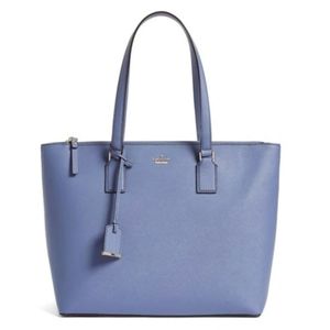 KATE SPADE Cameron Street Lucie Leather Tote and Wallet Oyster Blue Bundle Deal